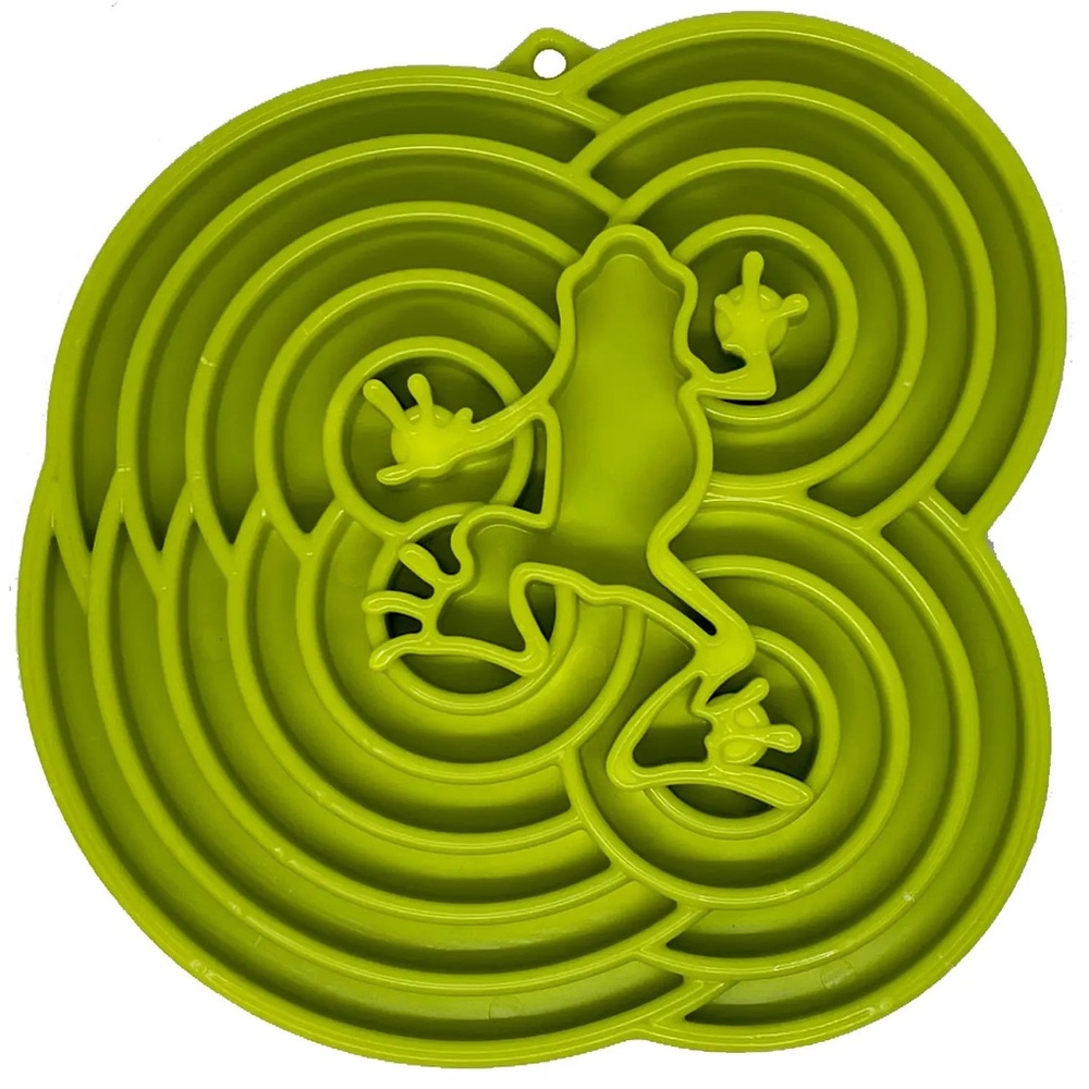 Water Frog Design Etray Enrichment Tray For Dogs - Green